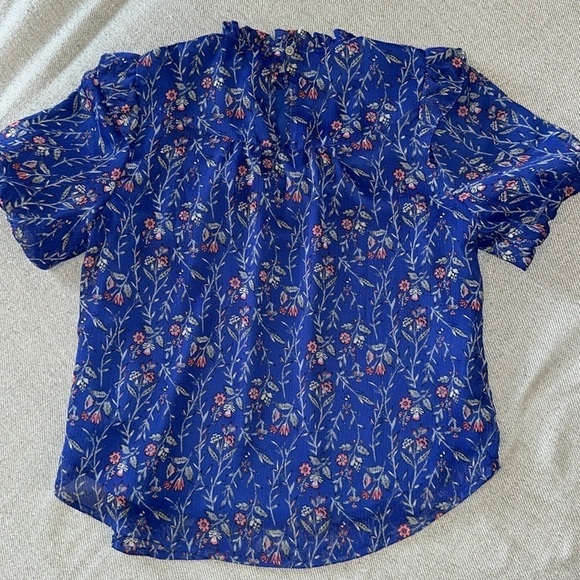 ✨HOST PICK✨NWT LOFT Ruffle Neck  Balloon Sleeve Blouse - Picture 9 of 13